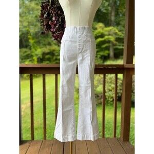 Liverpool Los Angeles White Cropped Kick Flare Pull On Pants 8/29